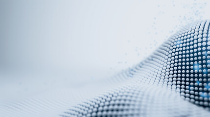 Poster - abstract data flow: a mesmerizing abstract image of data points forming a wave-like pattern, suggest