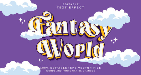 Aufkleber - Editable text style effect - Fantasy World text style theme.