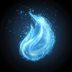 Wall Mural - blue flame isolated