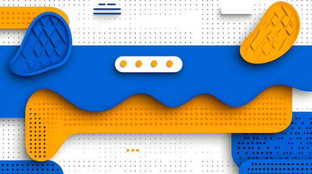 Abstract vector design shows four web business button icons as a colorful and varied set for computer technology