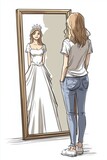 Young woman sees herself as a princess