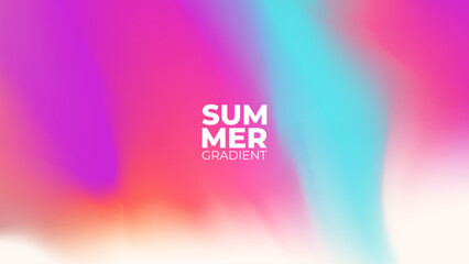 Poster - Summertime theme blurred background. Summer color gradients for creative seasonal graphic design. Vector illustration.