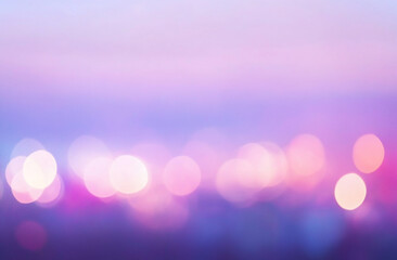 Aufkleber - Abstract blurred bokeh lights background in purple, pink, and blue tones.