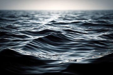 Wall Mural - Dark Sea Waves Close-up