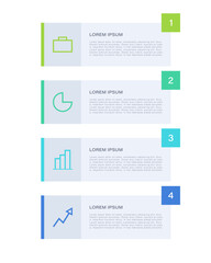 Poster - Vector infographic template with four steps or options for business or marketing presentation slides. Infographic design with icons