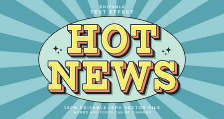 Aufkleber - Editable text style effect - Hot News text style theme.