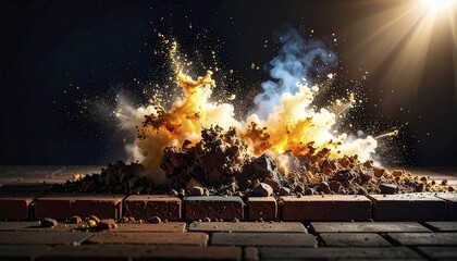 Poster - Explosive Eruption of Colorful Dust and Debris