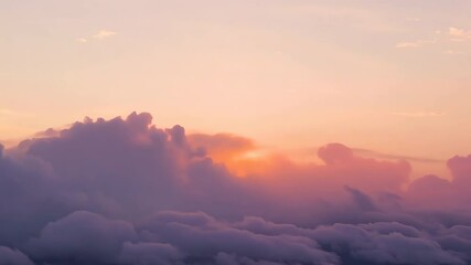 Wall Mural - Golden sunrise paints mountain clouds