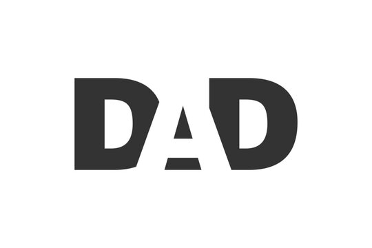 DAD logo design. Initial letter D A D bold font style for tech startups, consulting, corporate branding. Creative company name, headlines typography identity, trendy logotype.