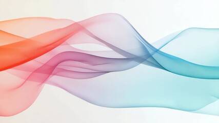 Poster - A colorful wave with a rainbow in the middle. The colors are red, blue, and green