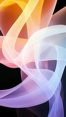 Poster - A colorful, abstract image of a wave with a black background. The colors are bright and vibrant, creating a sense of energy and movement