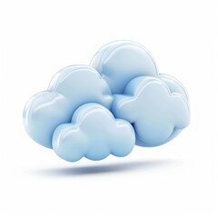 Poster - Light blue cloud icon against a white background.