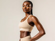 © CaptureCollabStudios - Portrait of a model showcasing athletic wear in neutral tones