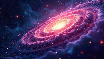 Wall Mural - abstract swirling galaxy nebula, cosmic dust patterns, design, dark