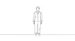 © Dmitry - Simple outline of a person standing in a minimalistic style