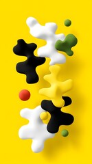 Poster - Eccentric patterns with retro aesthetics, 80s and 90s inspired motifs, Memphis design influence, playful and funky color schemes, bold outlines, unconventional layering, nostalgic yet contemporary,