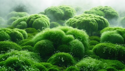 Poster - moss displayed in close-up on a background
