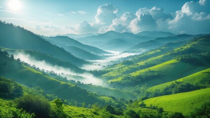 Poster - Stunning bright day in mountain setting.