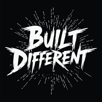 Built Different typography t shirt design