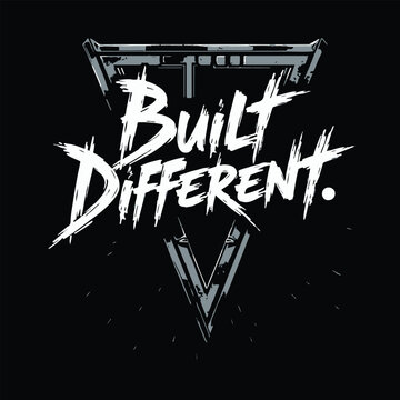 Built Different typography t shirt design