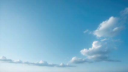 Poster - Natural background texture in decorative art showcasing a stunning blue sky with unusual cloud formations.