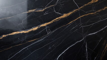 Poster - High-Resolution Black Marble Texture Background with Granite Surface Pattern for Use in Slab Marble, Wall, and Floor Tiles