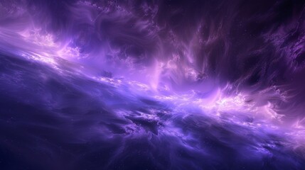 Wall Mural - cosmic clouds swirl in vibrant purples and blues, creating a captivating celestial display in the va