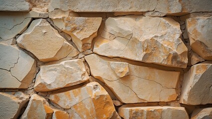 Poster - Attractive ancient wall with prominent cracks and texture
