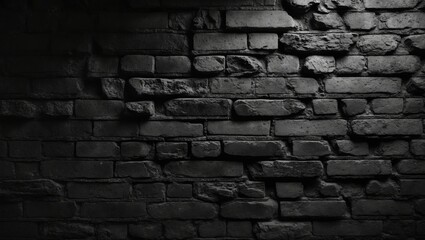 Poster - Texture of a Black Brick Wall