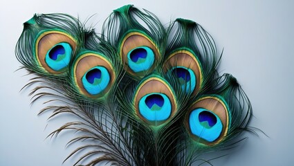 Poster - Lovely peacock feather providing text space