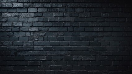 Poster - Dark-colored brick wall background