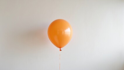 Poster - White background featuring an orange balloon for festive occasions