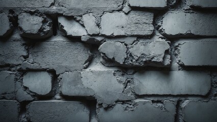 Poster - Aged concrete brick wall setting