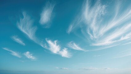 Poster - Serene white cloud against the blue sky