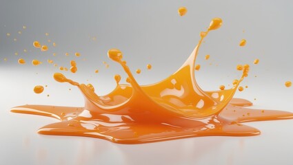 Poster - splashing orange juice