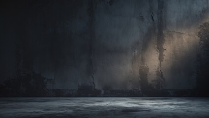 Poster - Gradient background of light colors over an abstract dark cement texture of an old wall.