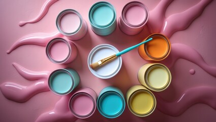 Poster - Choosing house interior colors? Pay attention to the health-related properties of interior paint.