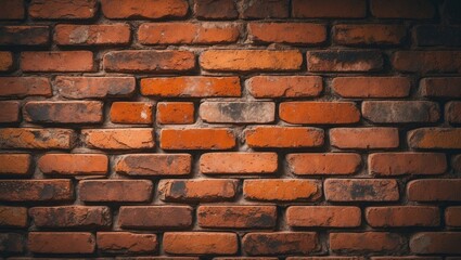 Poster - Abstract design background featuring a vintage orange brick wall.