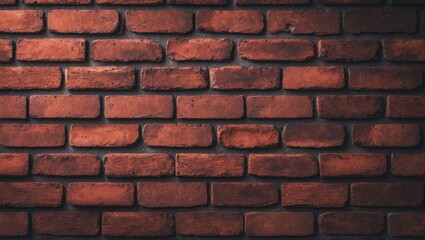 Poster - Old-fashioned red brick wall design for background