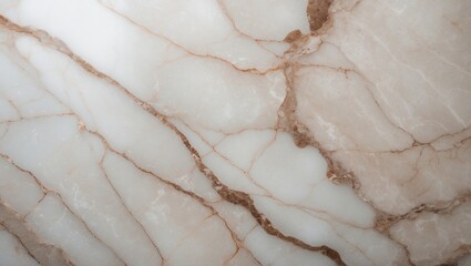 Poster - Ceramic wall and floor with white marble texture accented by brown streaks, showcasing mineral patterns and rustic matte light breccia agate marble
