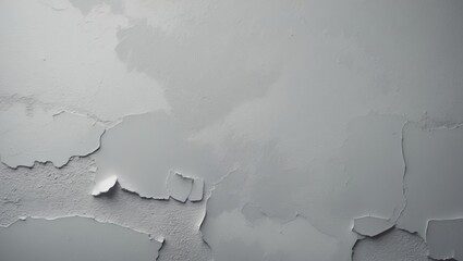 Poster - Peeling paint on old white cement wall with seamless texture and background