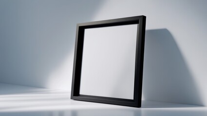 Poster - White background with an unfilled picture frame