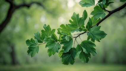 Poster - Oak Tree Sprig during Spring