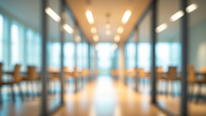 Poster - Blurred focus on office interior scene
