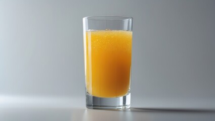 Aufkleber - Orange juice served in a highball glass against a plain background