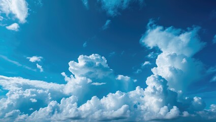 Poster - Blue sky with cloud formations