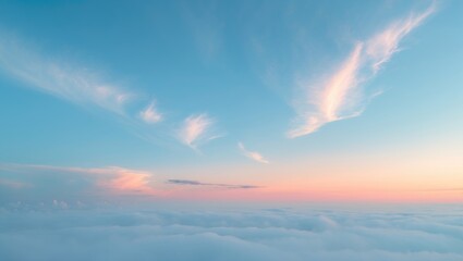 Wall Mural - sunrise and sunset skies with clouds as background