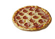 © scrdy - Delicious circular pepperoni pizza with melted cheese and crispy crust, tantalizing food photography, studio shot on a transparent background, PNG image, PNG file.
