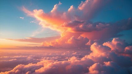 Wall Mural - a majestic morning scene featuring colorful sunlight and airbrush touches, with heavenly light refle