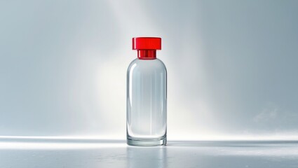 Poster - An empty beer bottle alone on a white background